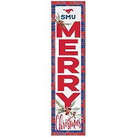 SMU Mustangs 12'' x 48'' Outdoor Christmas Leaner