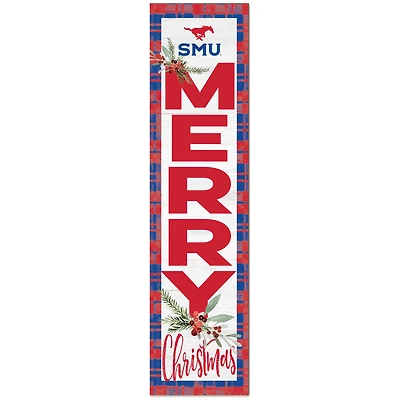 SMU Mustangs 12'' x 48'' Outdoor Christmas Leaner