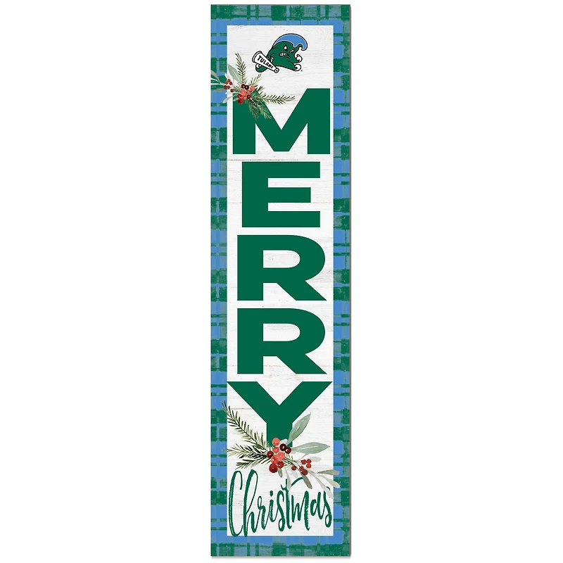 Tulane Green Wave 12'' x 48'' Outdoor Christmas Leaner