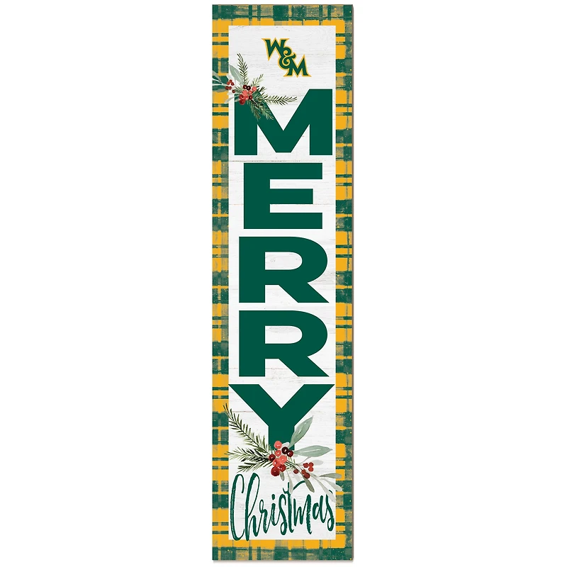 William & Mary Tribe 12'' x 48'' Outdoor Christmas Leaner