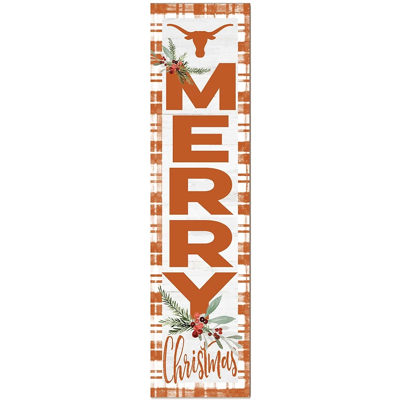 Texas Longhorns 12'' x 48'' Outdoor Christmas Leaner