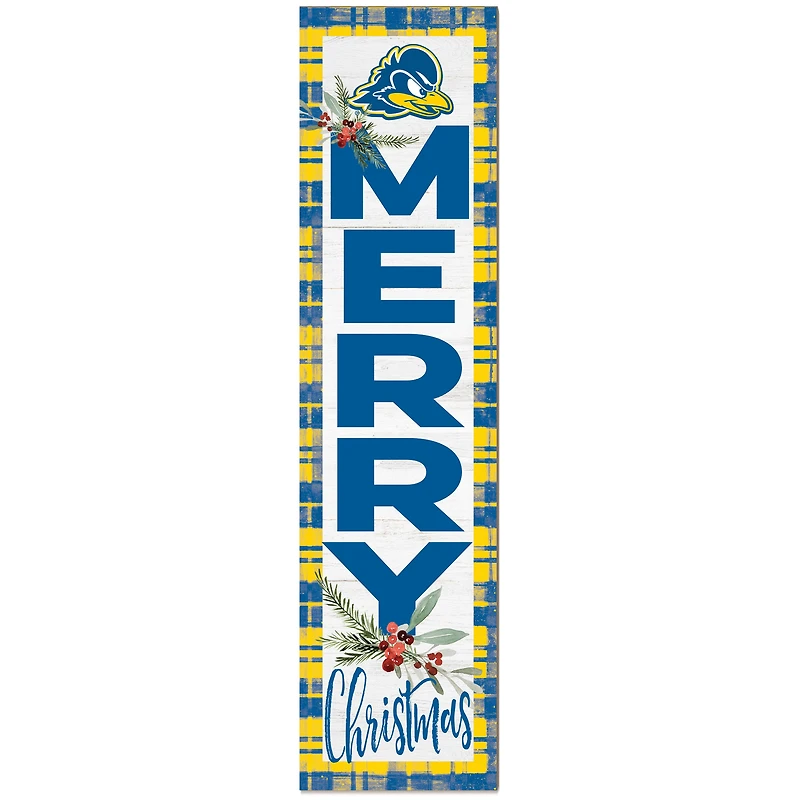 Delaware Fightin' Blue Hens 12'' x 48'' Outdoor Christmas Leaner