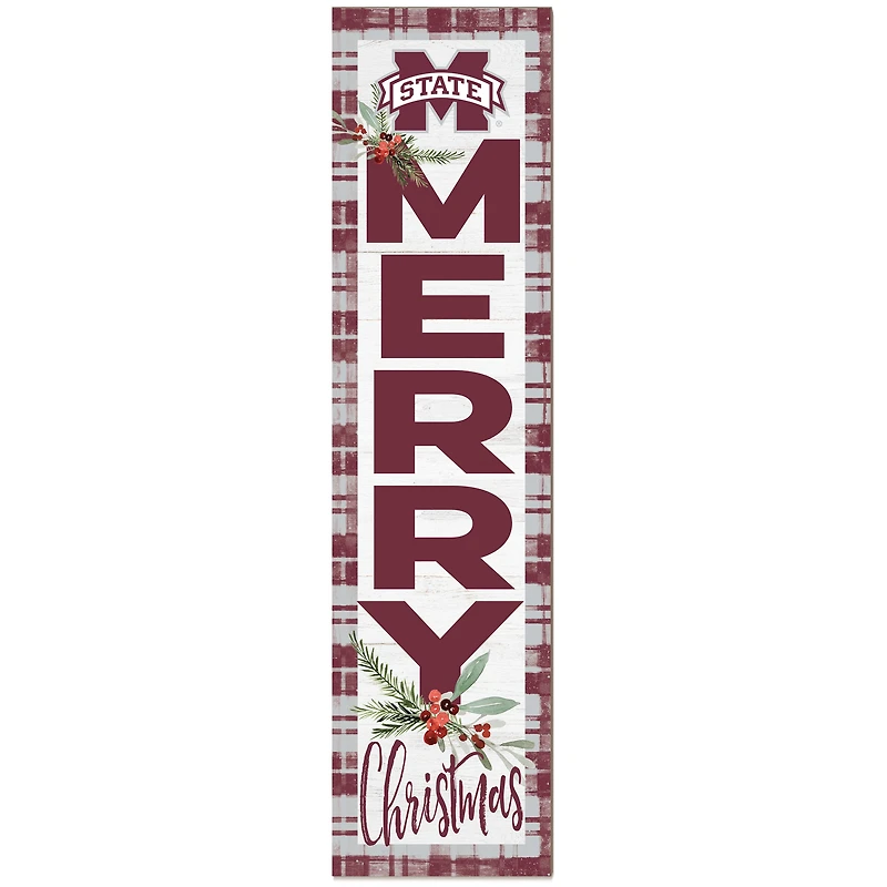 Mississippi State Bulldogs 12'' x 48'' Outdoor Christmas Leaner