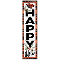 Oregon State Beavers 12'' x 48'' Happy Holidays Outdoor Leaner