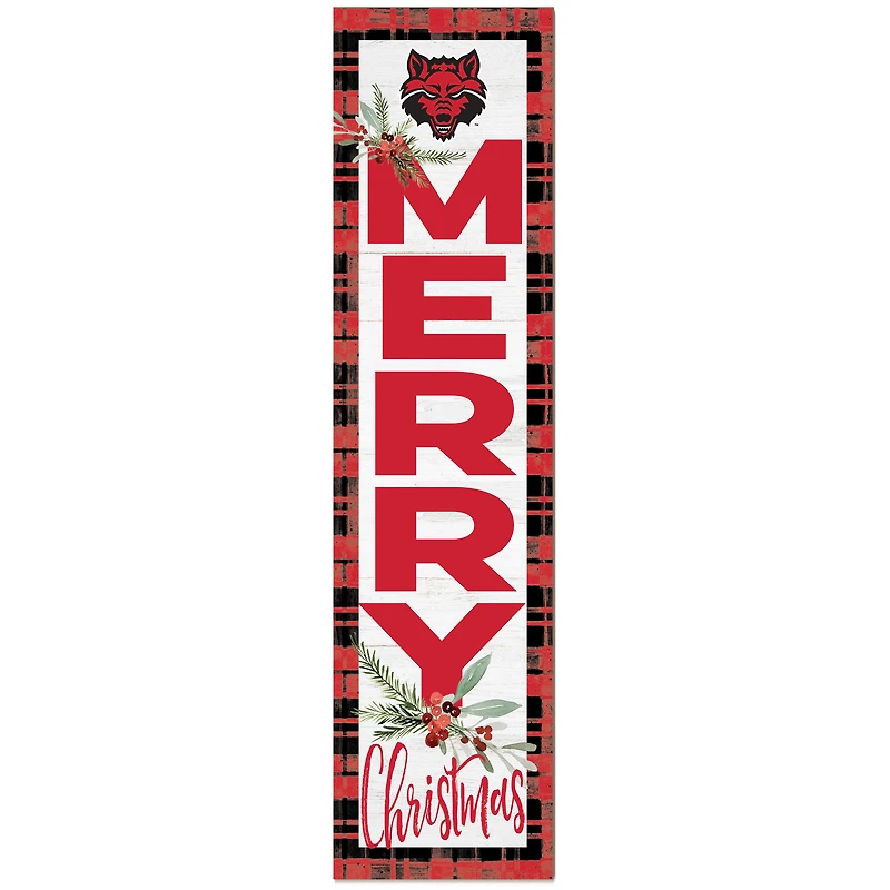 Arkansas State Red Wolves 12'' x 48'' Outdoor Christmas Leaner
