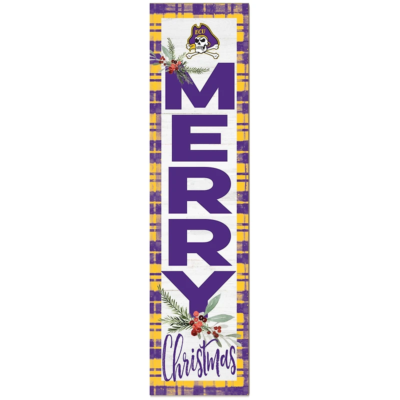 ECU Pirates 12'' x 48'' Outdoor Christmas Leaner