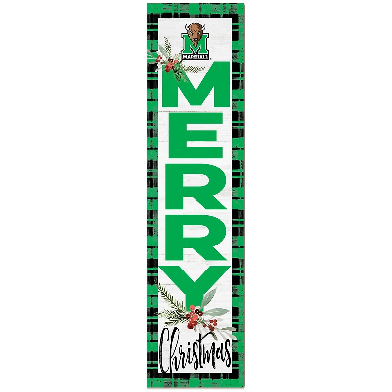 Marshall Thundering Herd 12'' x 48'' Outdoor Christmas Leaner