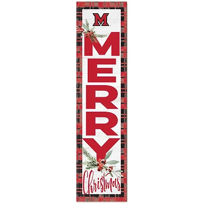 Miami University RedHawks 12'' x 48'' Outdoor Christmas Leaner