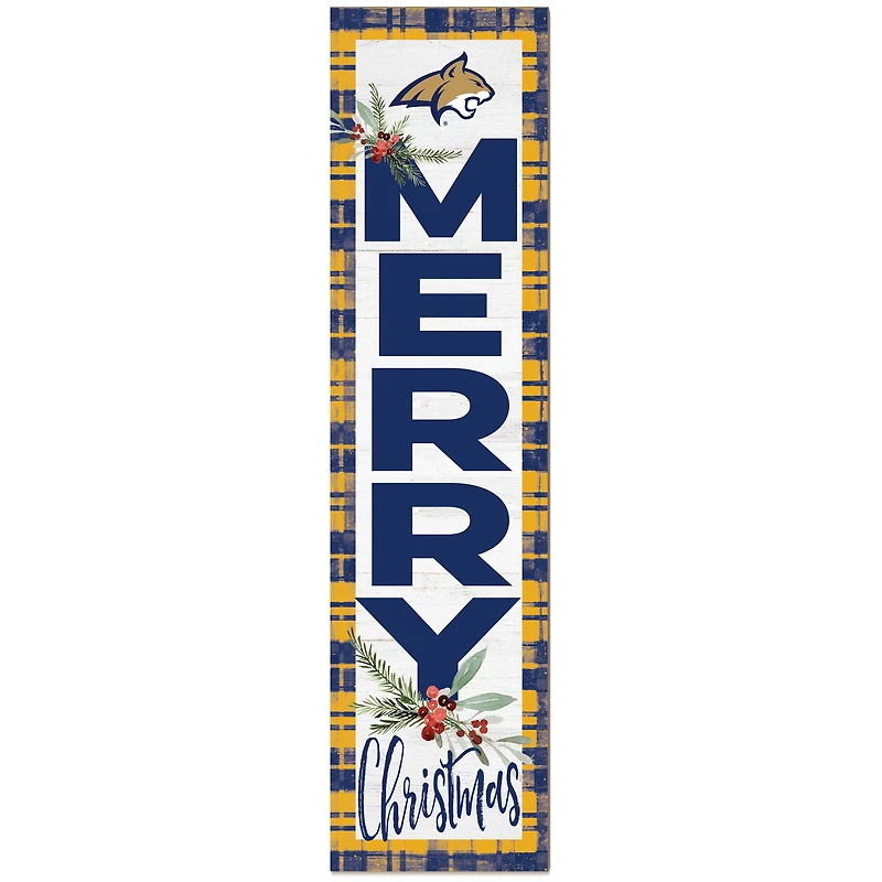 Montana State Bobcats 12'' x 48'' Outdoor Christmas Leaner