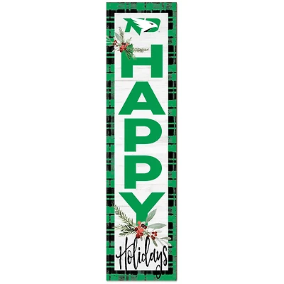 North Dakota 12'' x 48'' Happy Holidays Outdoor Leaner