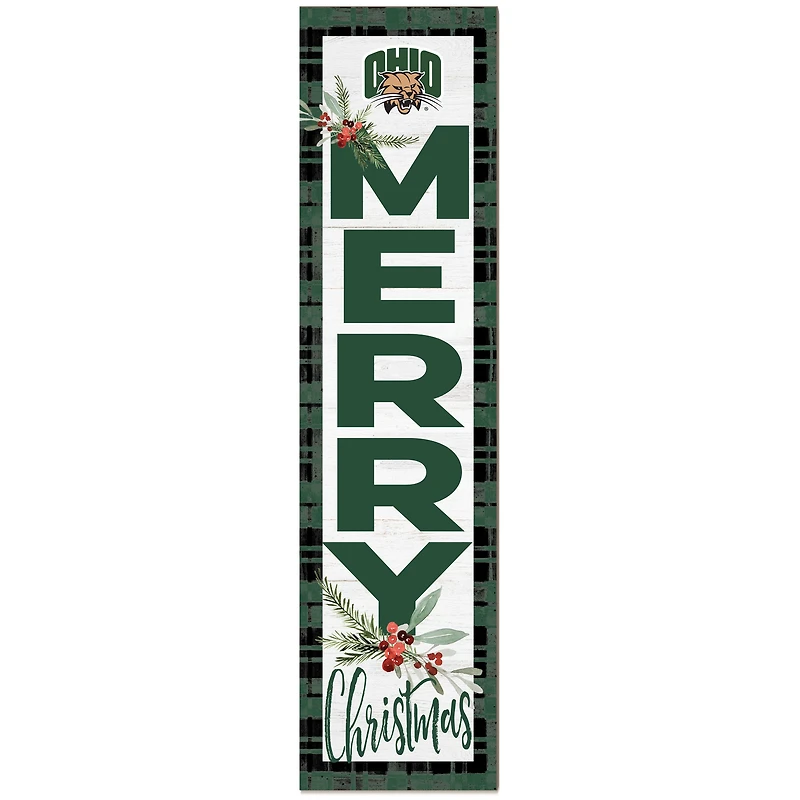 Ohio Bobcats 12'' x 48'' Outdoor Christmas Leaner