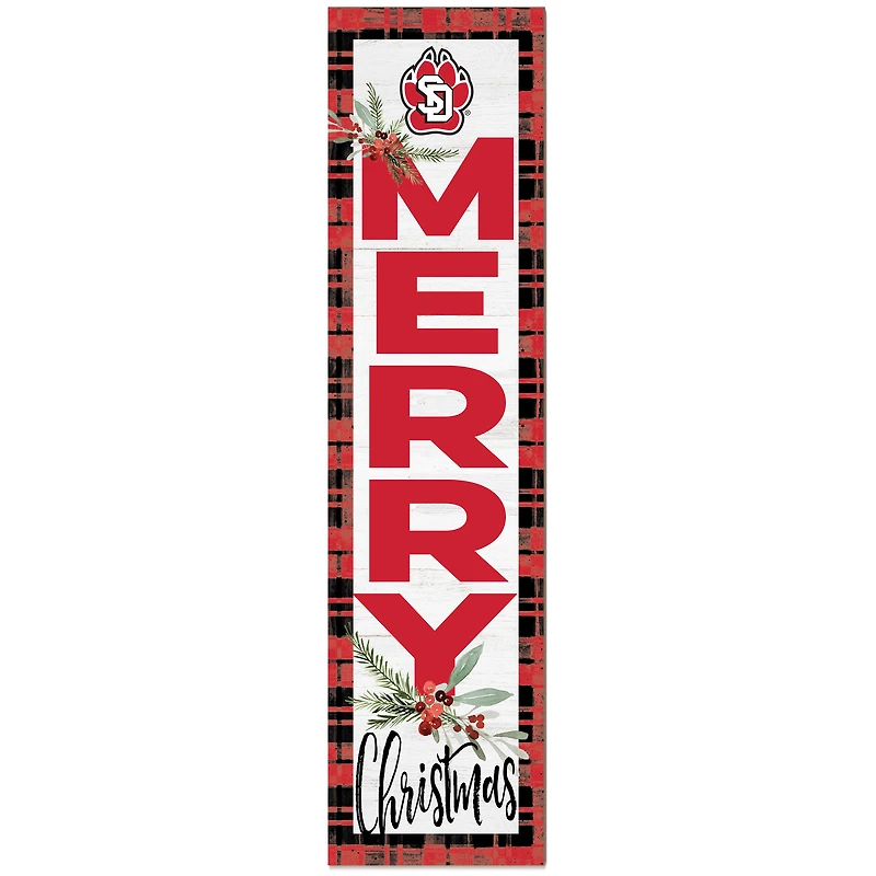 South Dakota Coyotes 12'' x 48'' Outdoor Christmas Leaner