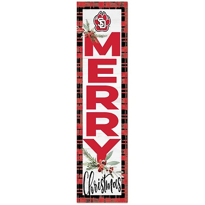 South Dakota Coyotes 12'' x 48'' Outdoor Christmas Leaner