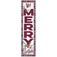 Southern Illinois Salukis 12'' x 48'' Outdoor Christmas Leaner