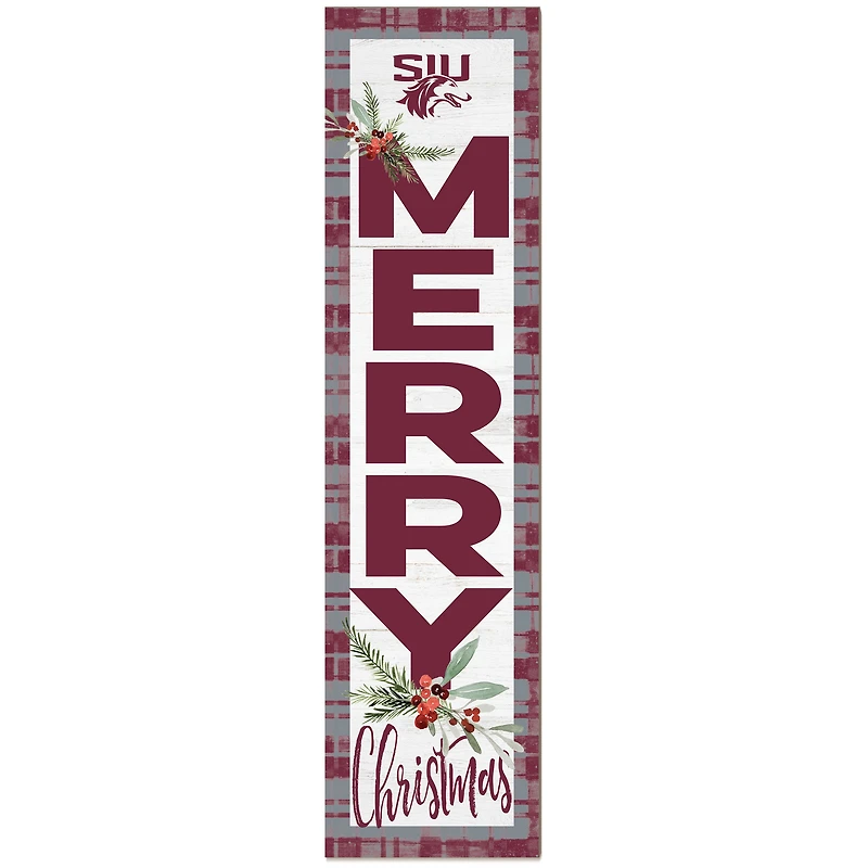 Southern Illinois Salukis 12'' x 48'' Outdoor Christmas Leaner
