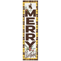 Wyoming Cowboys 12'' x 48'' Outdoor Christmas Leaner