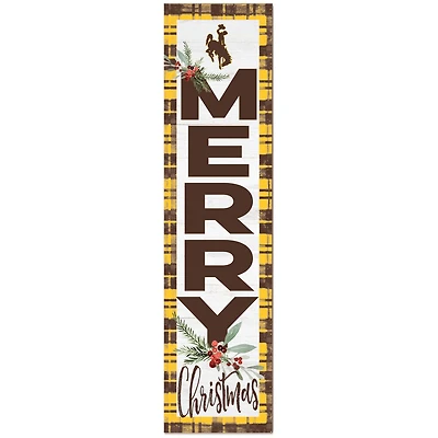 Wyoming Cowboys 12'' x 48'' Outdoor Christmas Leaner