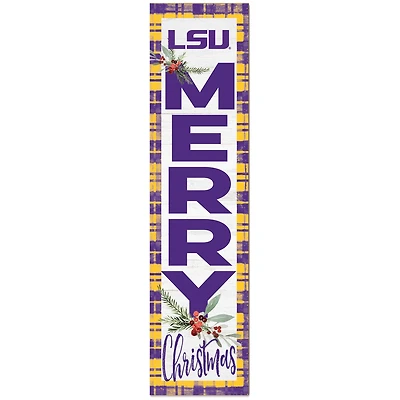LSU Tigers 12'' x 48'' Outdoor Christmas Leaner