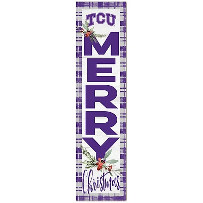 TCU Horned Frogs 12'' x 48'' Outdoor Christmas Leaner