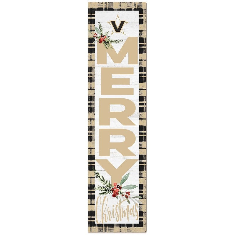 Vanderbilt Commodores 12'' x 48'' Outdoor Christmas Leaner