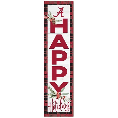 Alabama Crimson Tide 12'' x 48'' Happy Holidays Outdoor Leaner