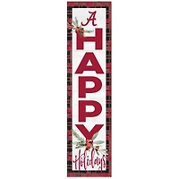 Alabama Crimson Tide 12'' x 48'' Happy Holidays Outdoor Leaner