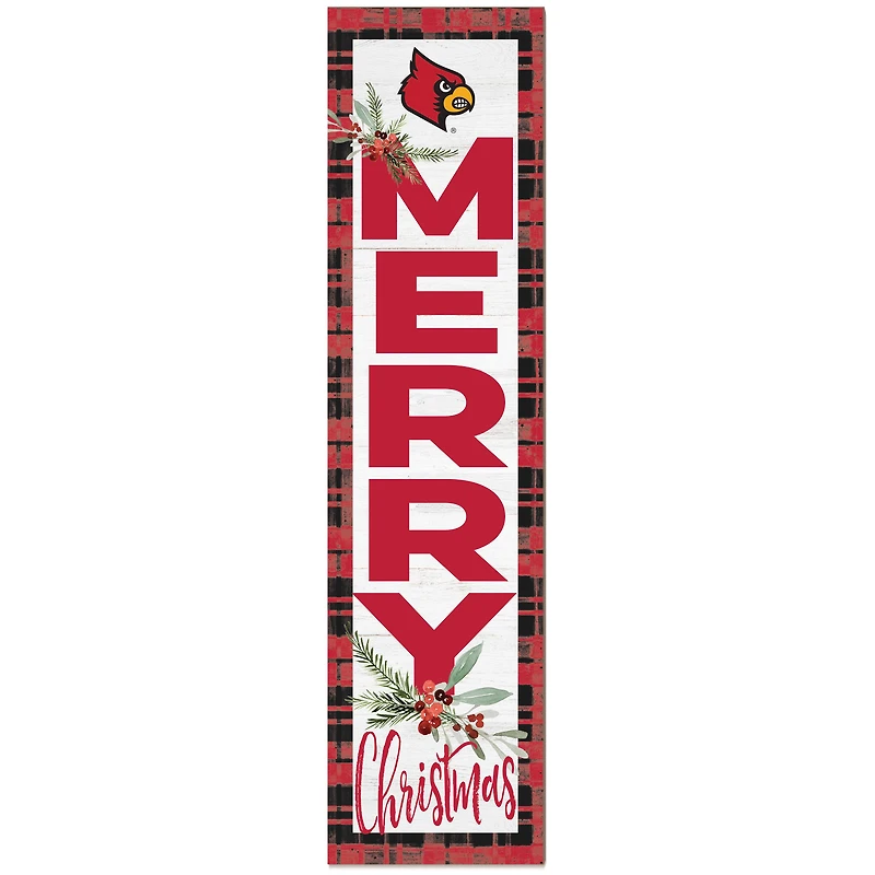 Louisville Cardinals 12'' x 48'' Outdoor Christmas Leaner