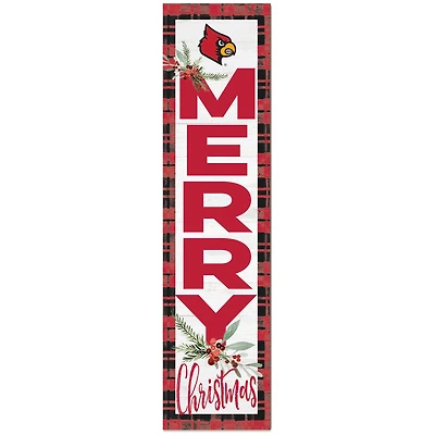 Louisville Cardinals 12'' x 48'' Outdoor Christmas Leaner
