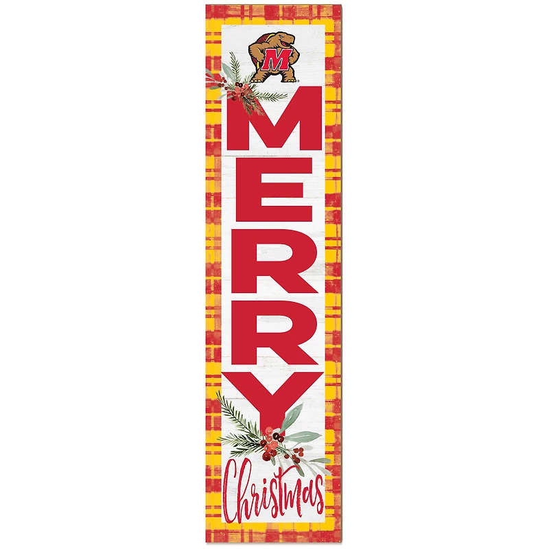 Maryland Terrapins 12'' x 48'' Outdoor Christmas Leaner
