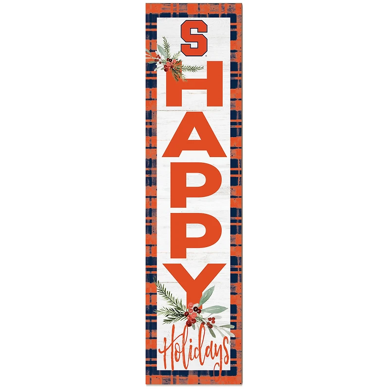 Syracuse Orange 12'' x 48'' Happy Holidays Outdoor Leaner