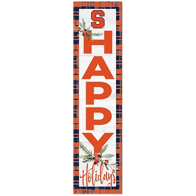 Syracuse Orange 12'' x 48'' Happy Holidays Outdoor Leaner