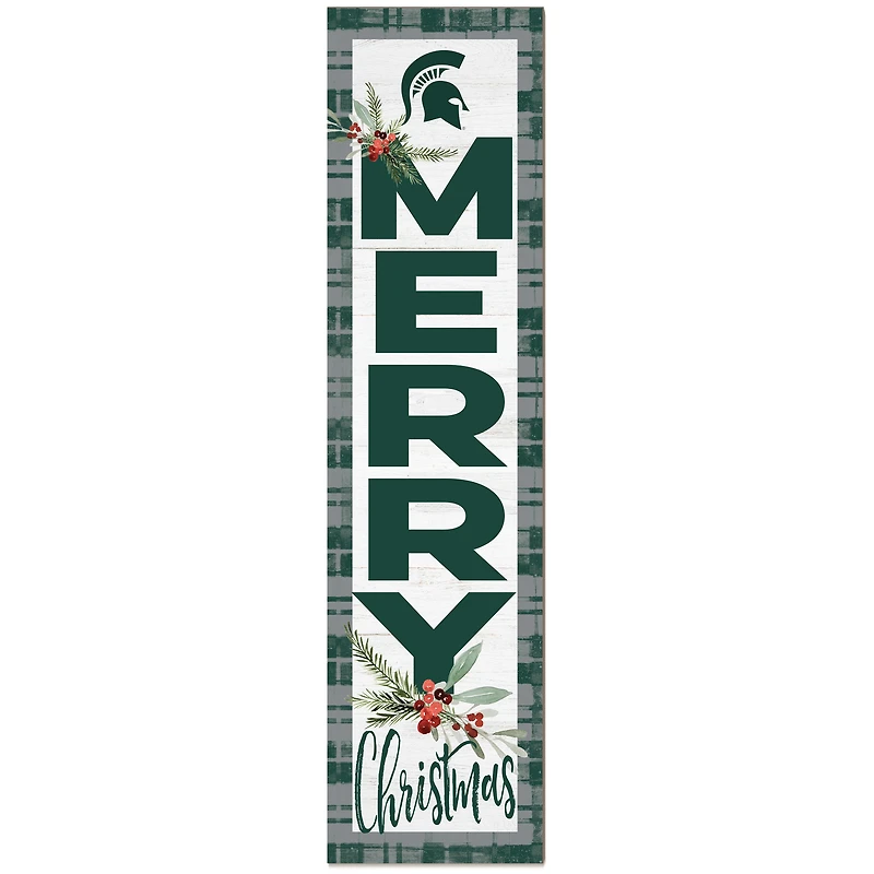 Michigan State Spartans 12'' x 48'' Outdoor Christmas Leaner