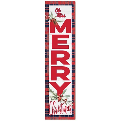 Ole Miss Rebels 12'' x 48'' Outdoor Christmas Leaner