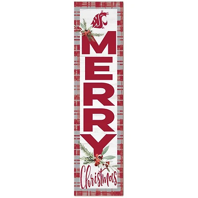 Washington State Cougars 12'' x 48'' Outdoor Christmas Leaner