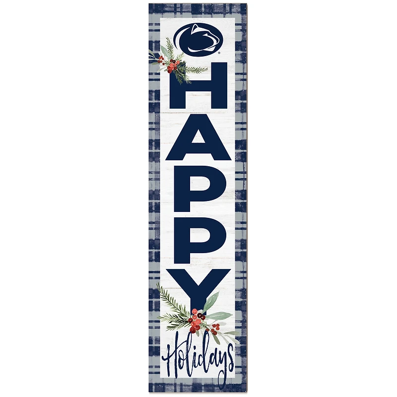 Penn State Nittany Lions 12'' x 48'' Happy Holidays Outdoor Leaner