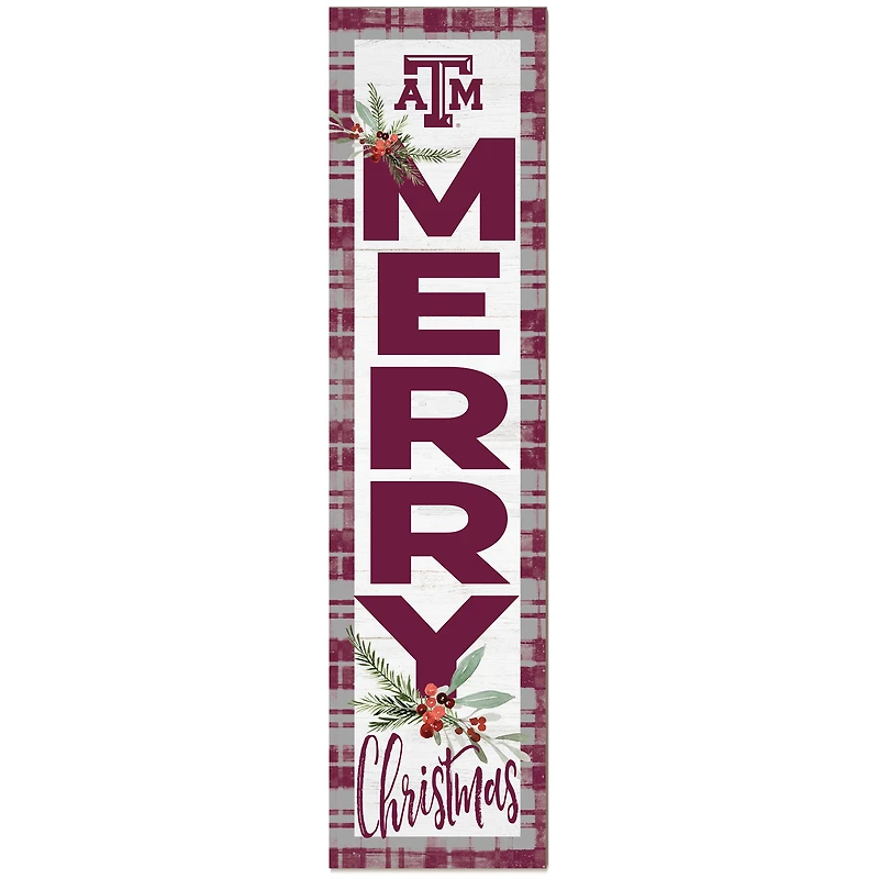 Texas A&M Aggies 12'' x 48'' Outdoor Christmas Leaner