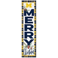 Michigan Wolverines 12'' x 48'' Outdoor Christmas Leaner