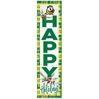 Oregon Ducks 12'' x 48'' Happy Holidays Outdoor Leaner