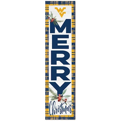 West Virginia Mountaineers 12'' x 48'' Outdoor Christmas Leaner