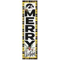 Iowa Hawkeyes 12'' x 48'' Outdoor Christmas Leaner