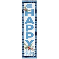 North Carolina Tar Heels 12'' x 48'' Happy Holidays Outdoor Leaner