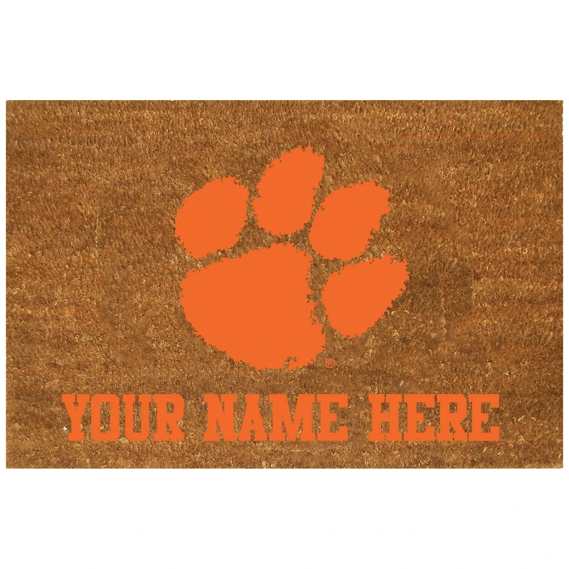 Clemson Tigers 19.5'' x 29.5'' Personalized Door Mat
