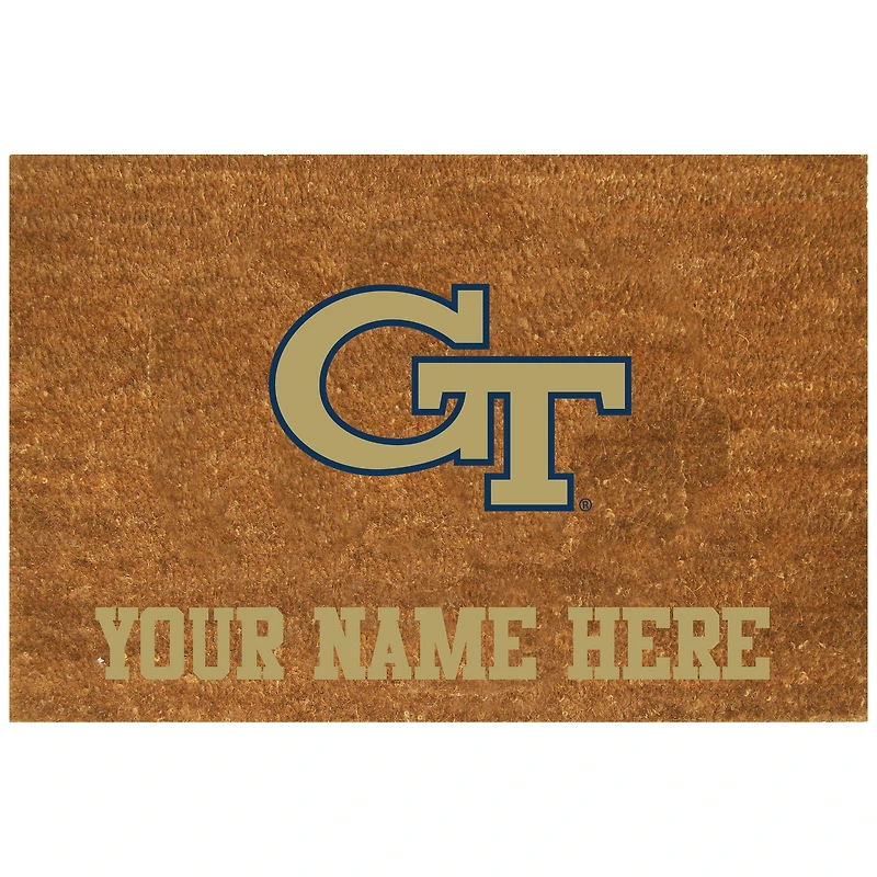 Georgia Tech Yellow Jackets 19.5'' x 29.5'' Personalized Door Mat