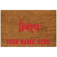 Nebraska Huskers 19.5'' x 29.5'' Personalized Door Mat