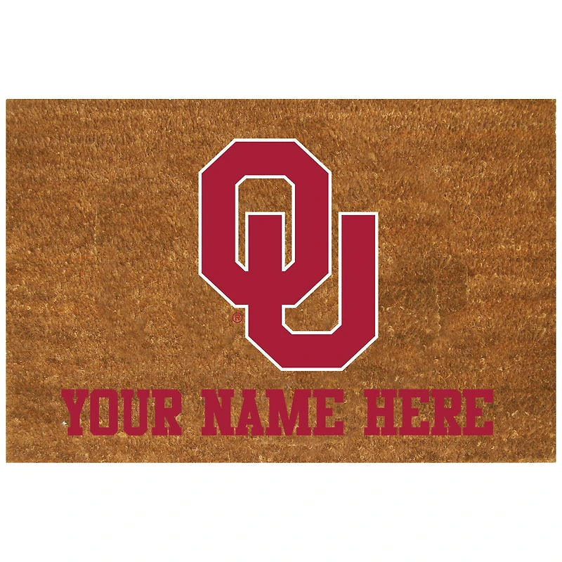Oklahoma Sooners 19.5'' x 29.5'' Personalized Door Mat