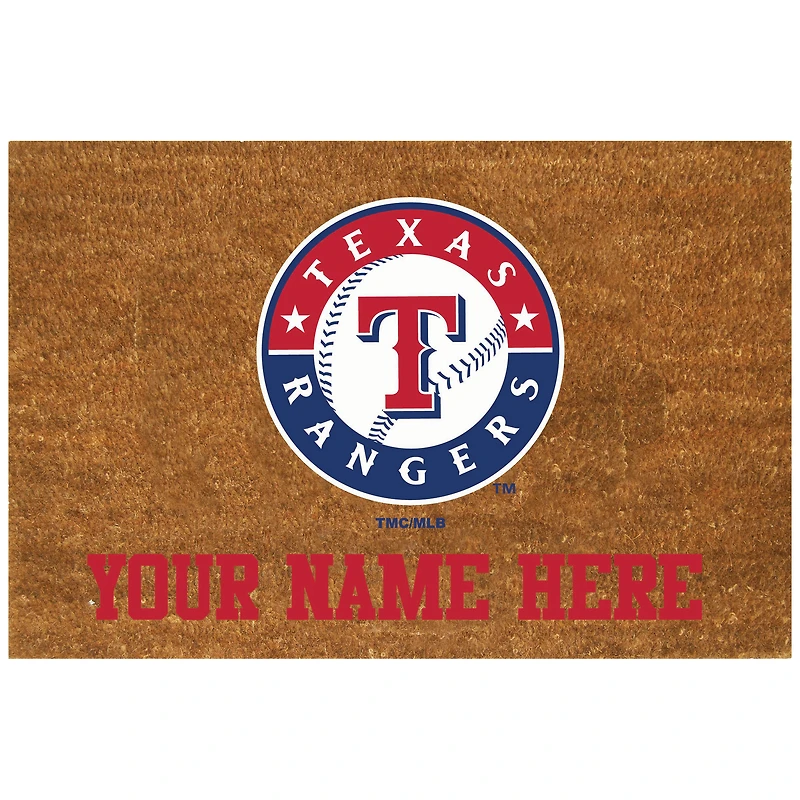 Texas Rangers 19.5'' x 29.5'' Personalized Door Mat