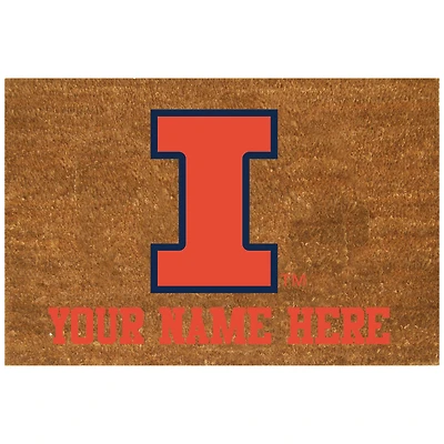 Illinois Fighting Illini 23'' x 35'' Personalized Door Mat