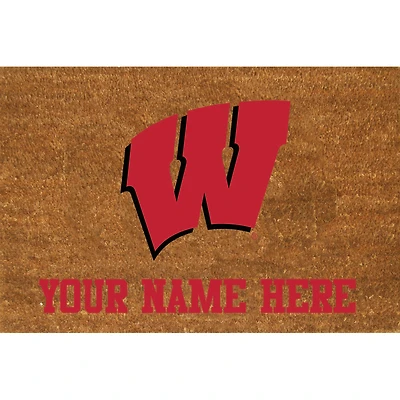 Wisconsin Badgers 23'' x 35'' Personalized Door Mat