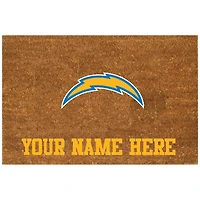 Los Angeles Chargers 23'' x 35'' Personalized Door Mat