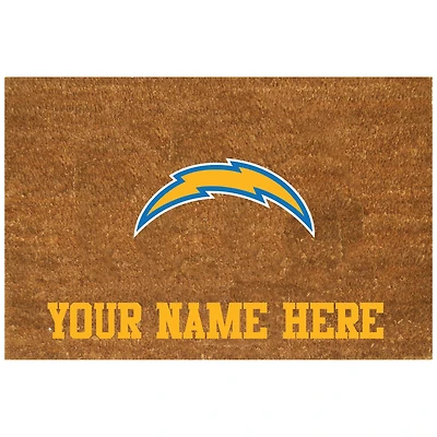 Los Angeles Chargers 23'' x 35'' Personalized Door Mat